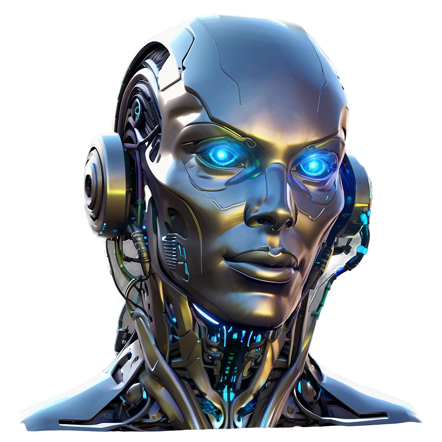 Futuristic Cyborg Head Png Pew29