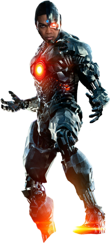 Futuristic Cyborg Hero Pose