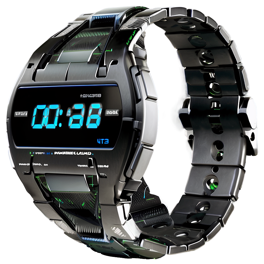 Futuristic Digital Watch Png 06242024