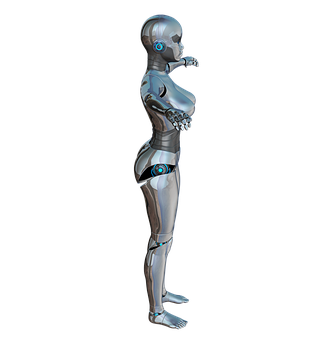 Futuristic Female Robot Profile