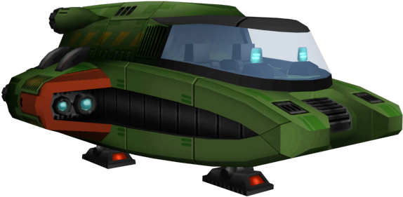 Futuristic Green Spaceship