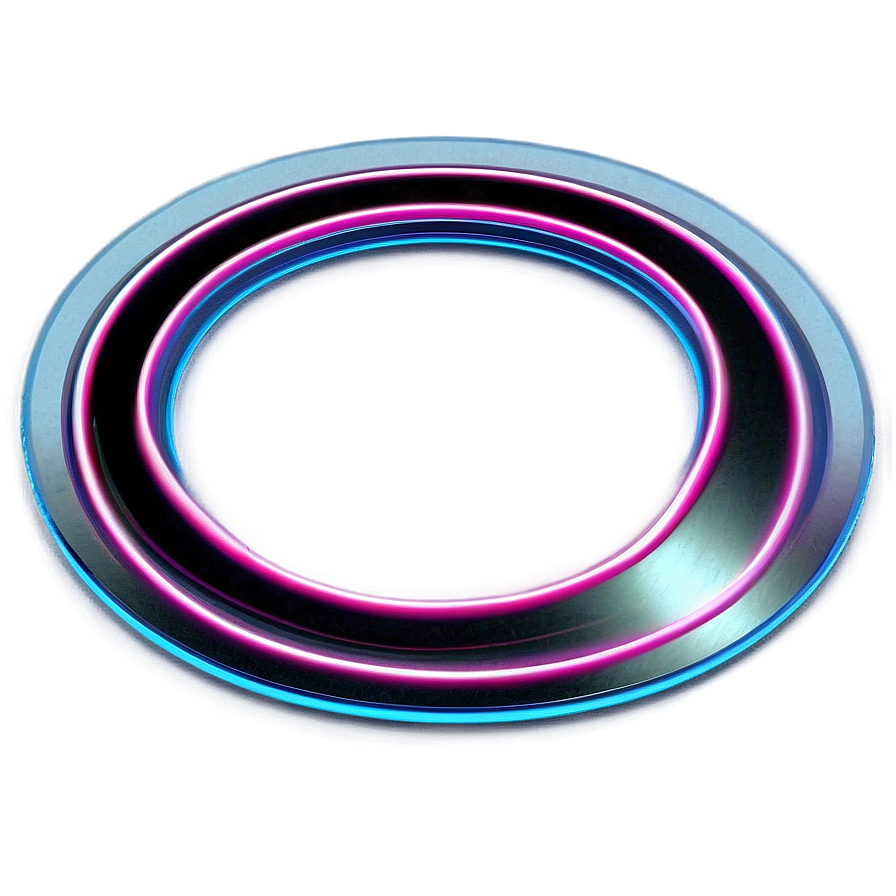 Futuristic Neon Circle Png 06112024