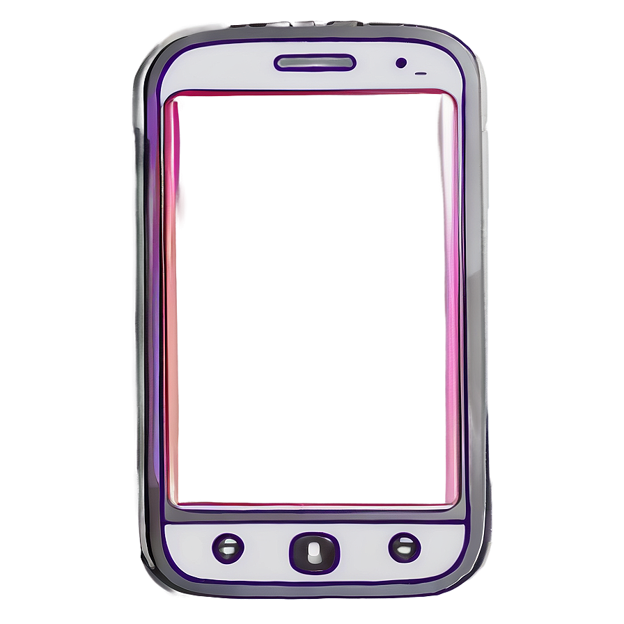 Futuristic Smartphone Outline Png Agp6