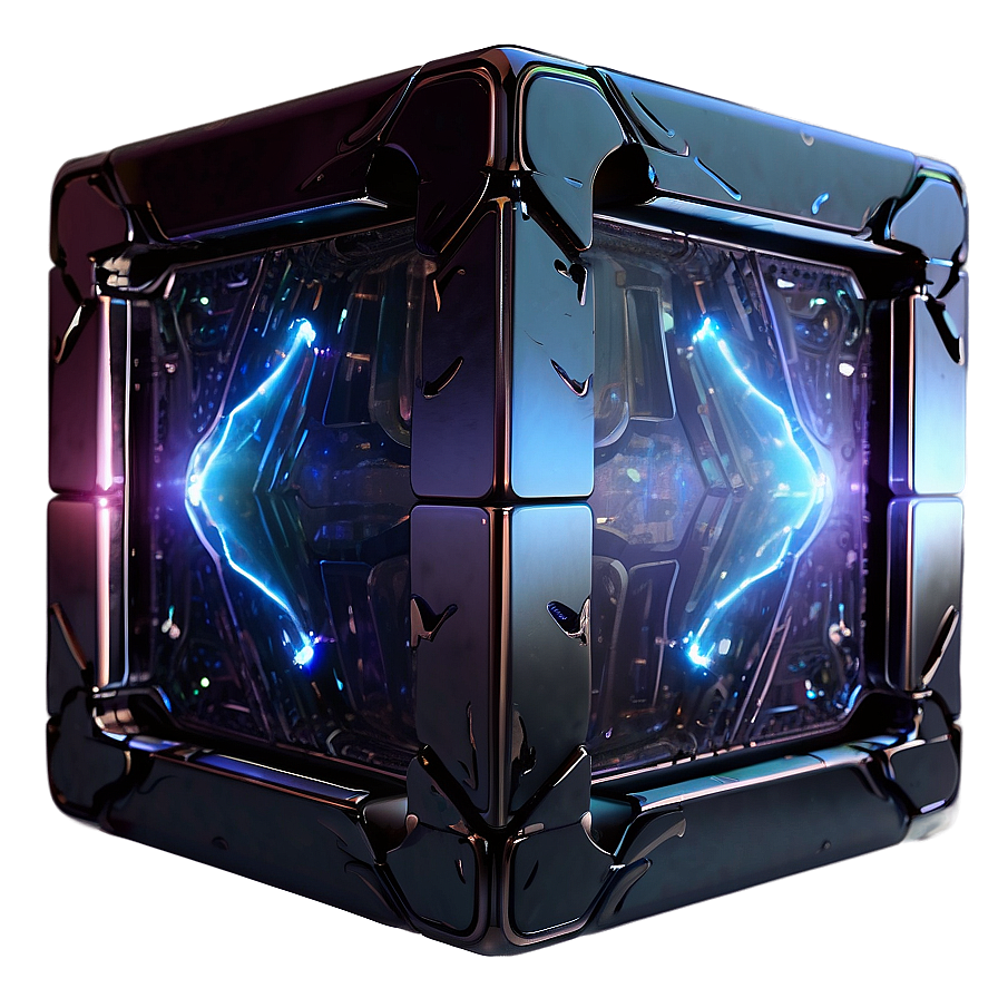 Futuristic Tesseract Cube Png Mfv