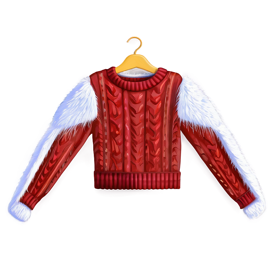 Fuzzy Red Sweater Png 98