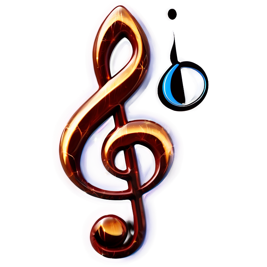 G Clef In Glass Effect Png 38