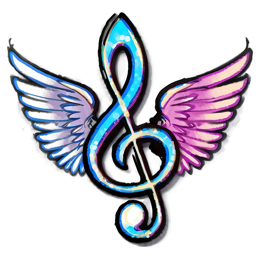 G Clef With Wings Png Qcs