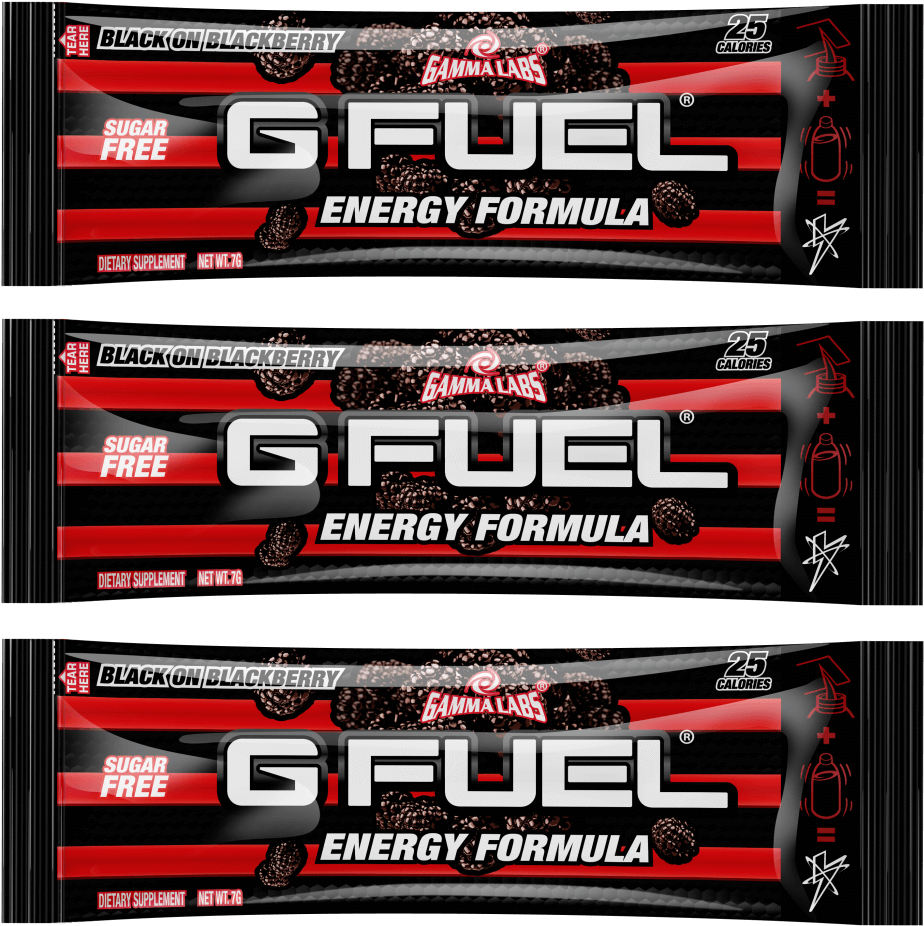 G Fuel Blackon Blackberry Energy Formula Packaging