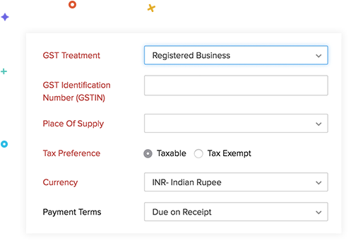 G S T Registration Form Interface