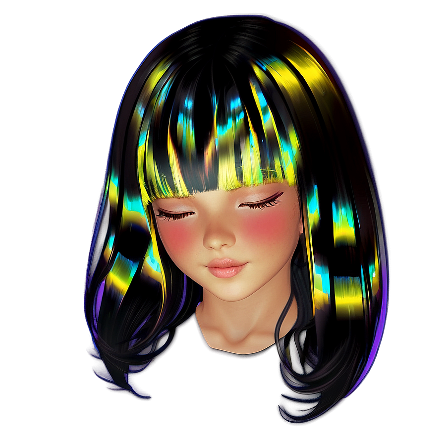 Gacha Hair Glow Png Rpn