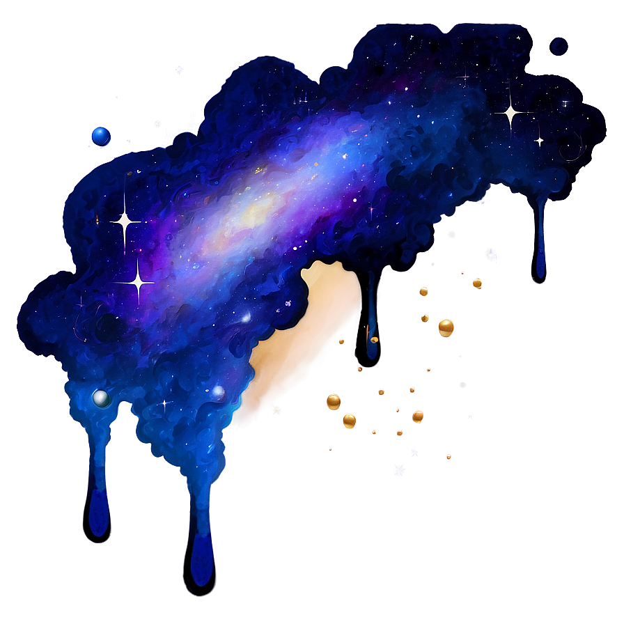 Galaxy Paint Drip Cosmic Png Irv