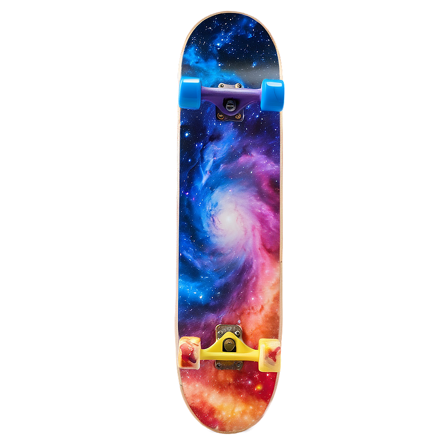 Galaxy Print Skateboard Deck Template Png Fjs