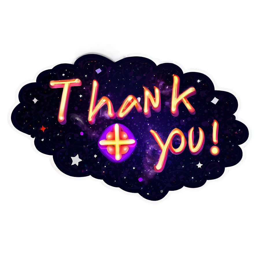 Galaxy Thank You Stickers Png 8