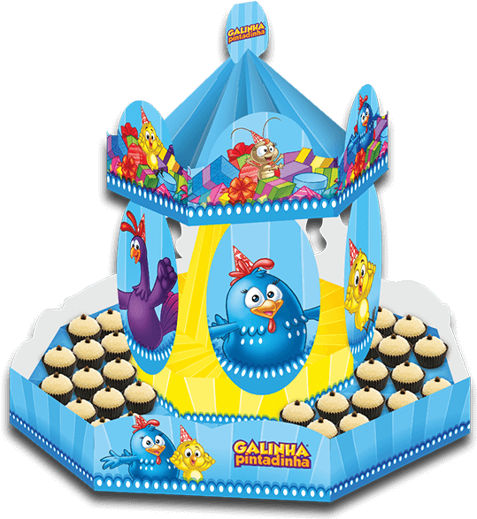 Galinha Pintadinha Carousel Cake Stand