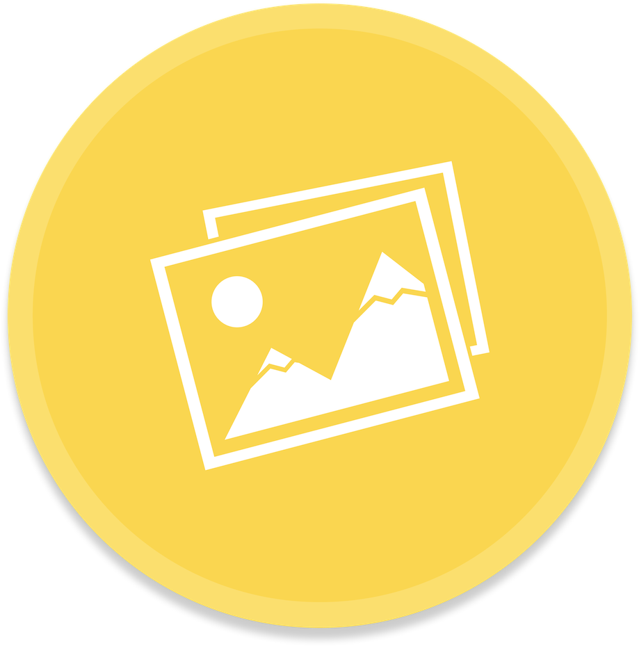 Gallery Icon Yellow Background