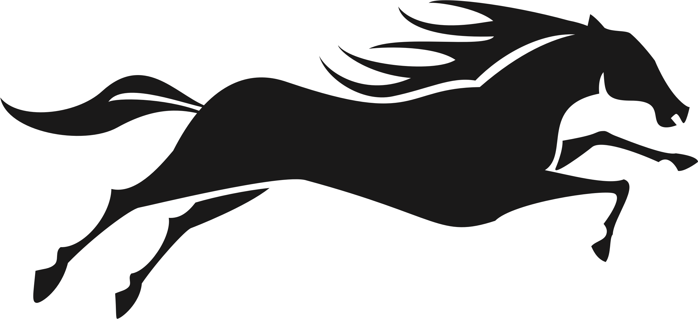 Galloping Horse Silhouette Logo