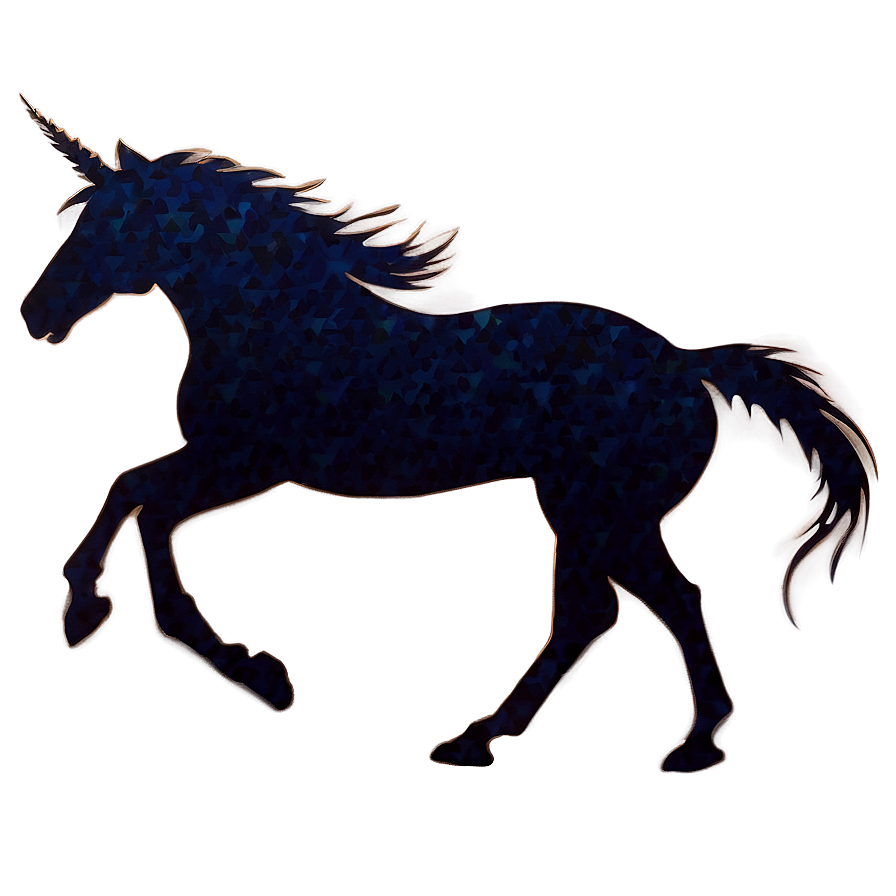 Galloping Unicorn Silhouette Png 06282024