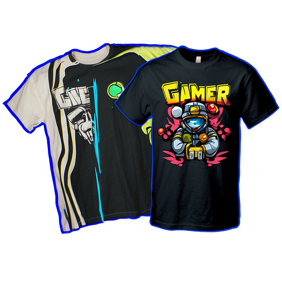 Gamer T-shirt Design Png 06282024