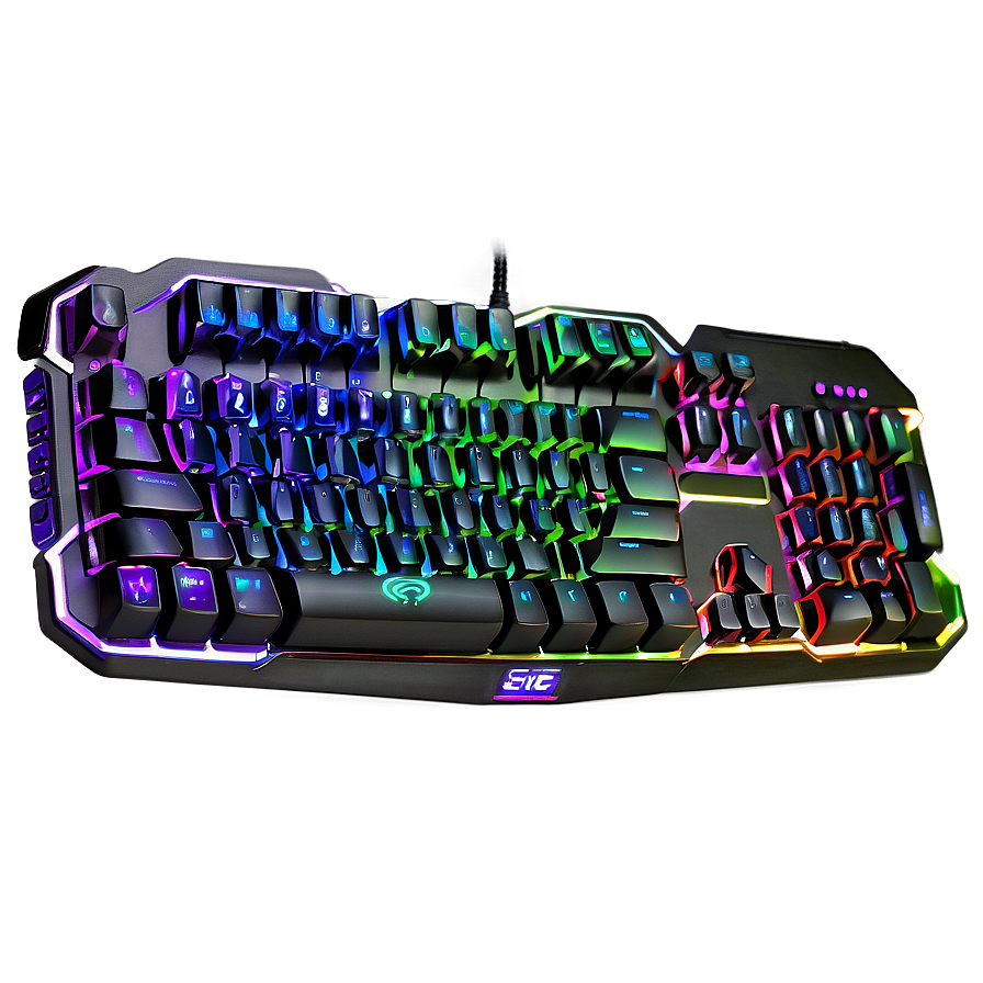 Gaming Keyboard With Multicolor Keys Png Ctk