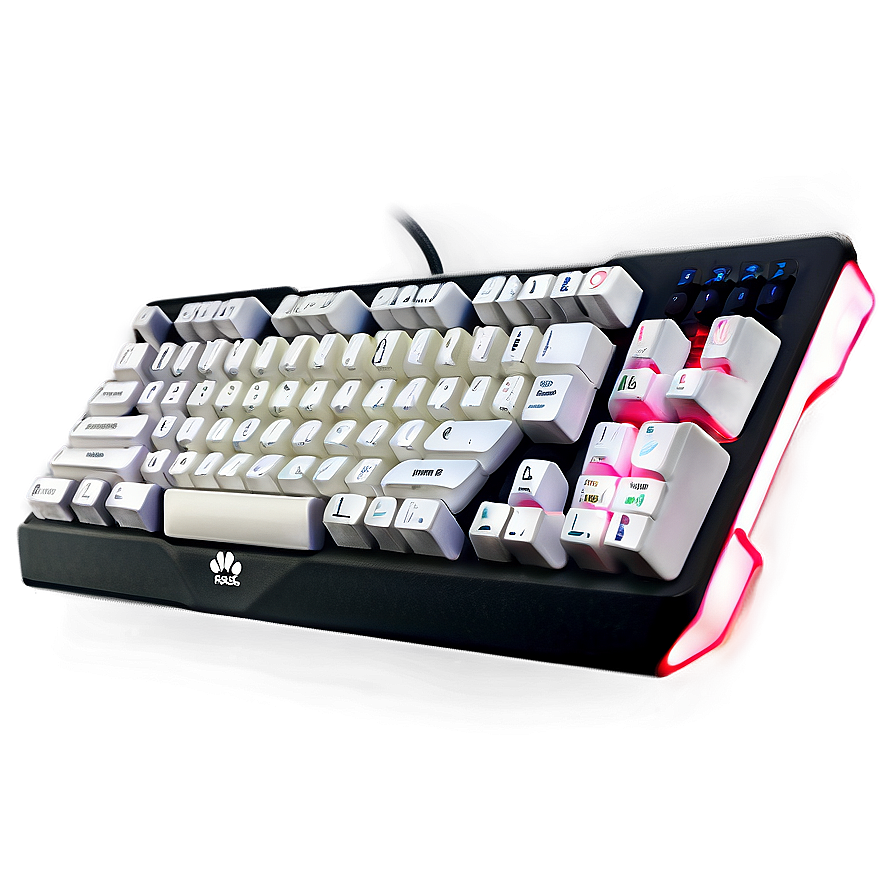 Gaming Keyboard With White Backlight Png 50