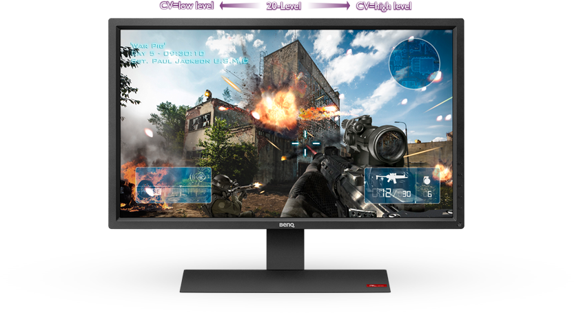 Gaming Monitor Displaying Action Game