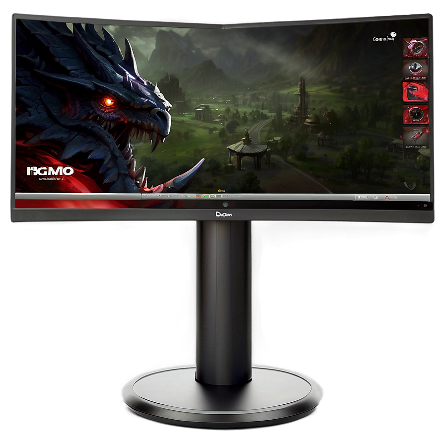 Gaming Monitor With Pivot Png Qey