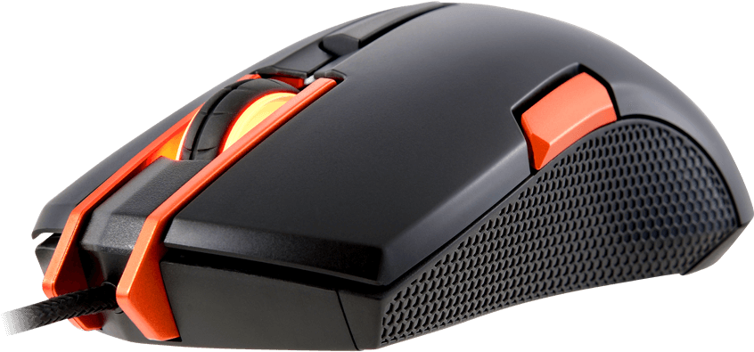 Gaming Mouse Orange Black Design