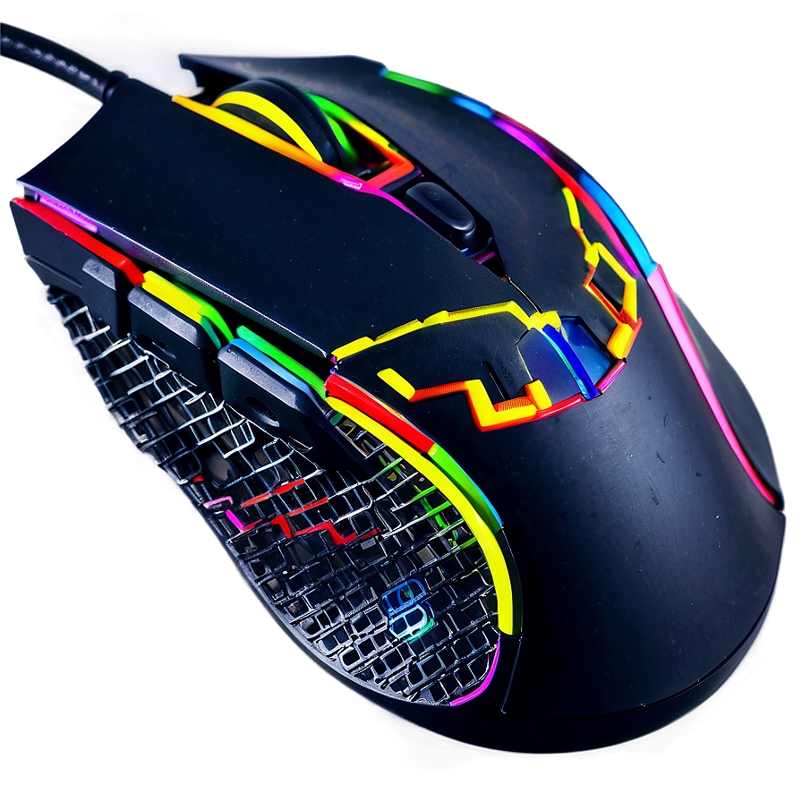 Gaming Mouse With Braided Cable Png 06122024