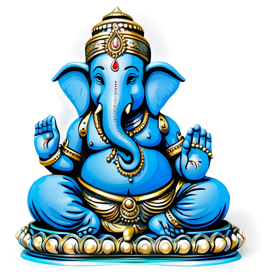 Ganesh Emboss Art Png Mfb