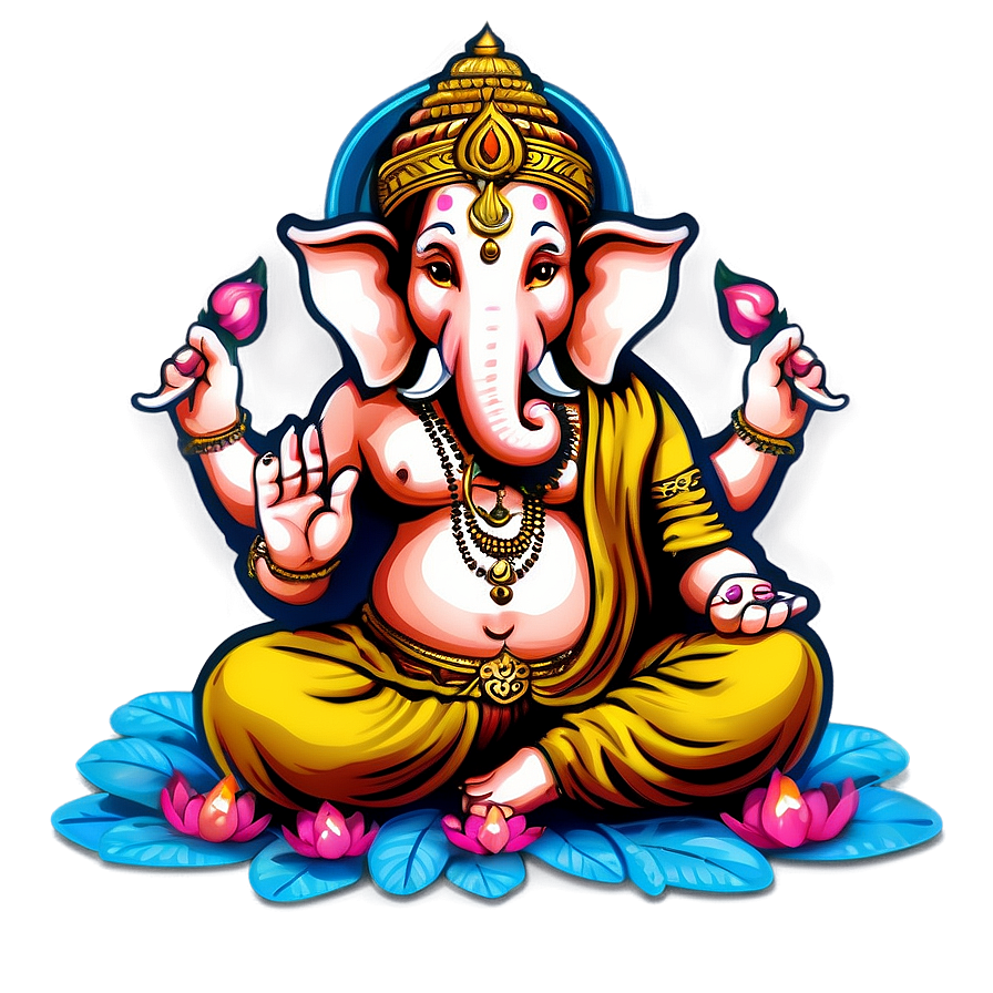 Ganesh Illustration Png Ahx78