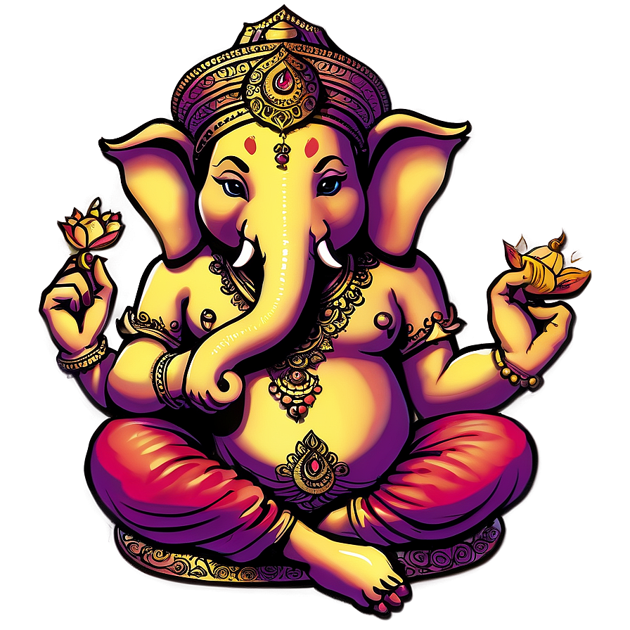 Ganesh Illustration Png Hvj