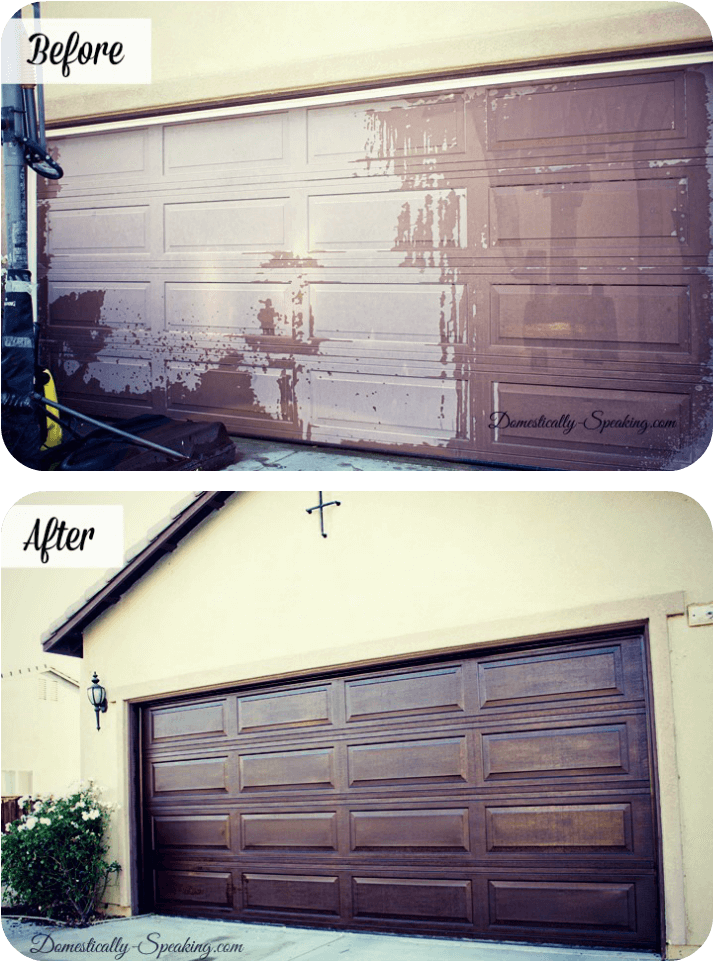 Garage Door Renovation Before After