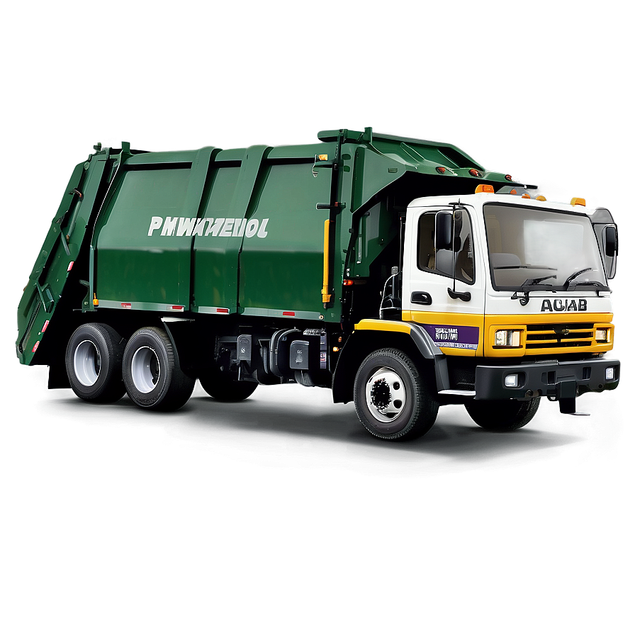 Garbage Truck In Rain Png 77