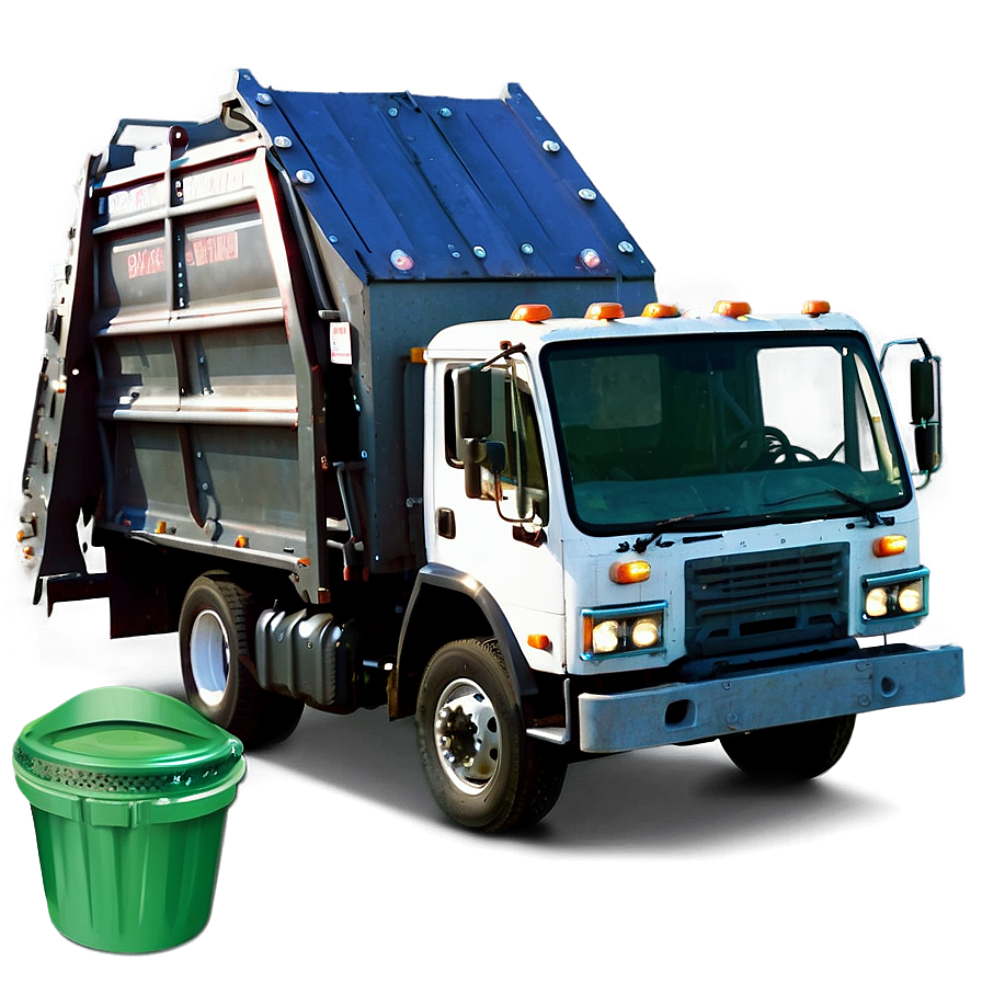 Garbage Truck With Lights Png Iqe