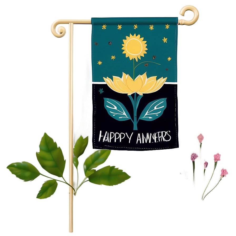 Garden Flag For Anniversaries Png Hlh