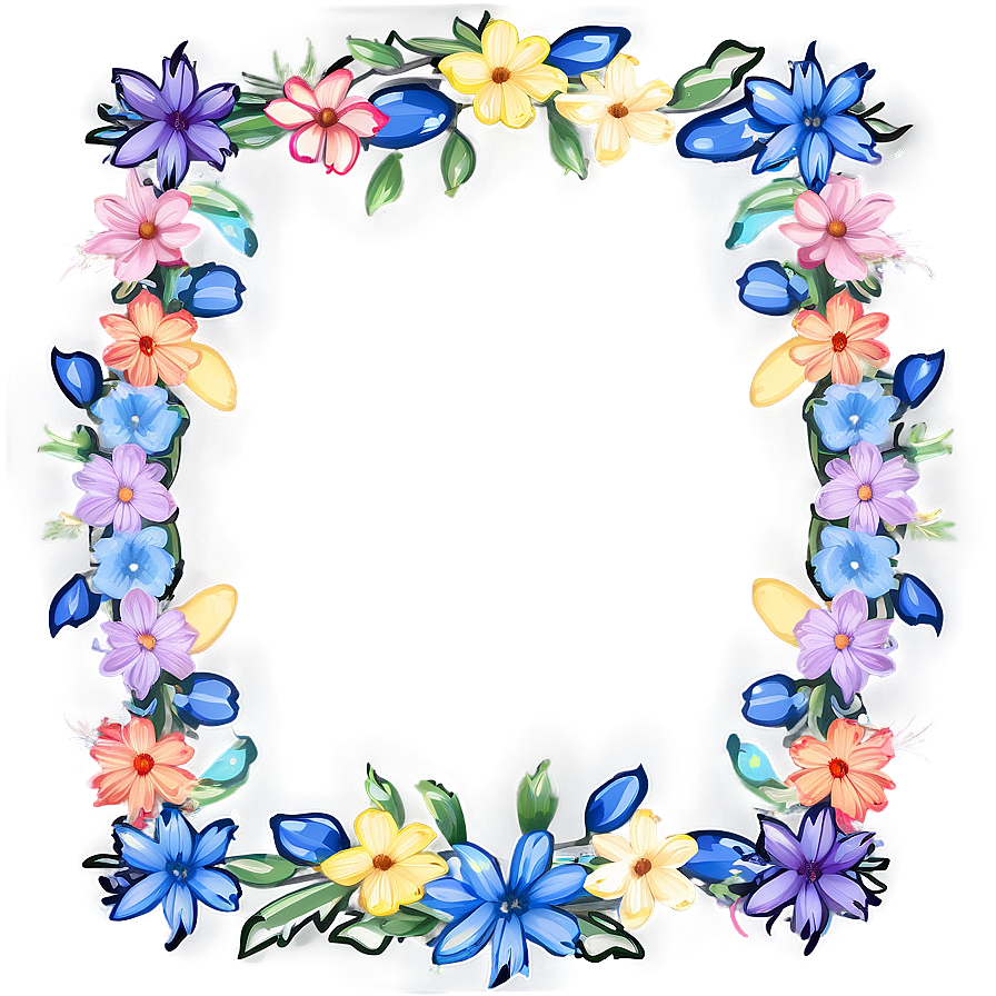 Garden Flower Frame Png 49