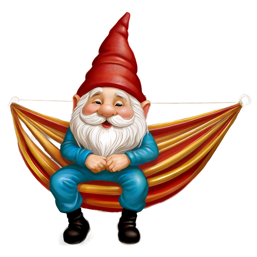 Garden Gnome In Hammock Png 57