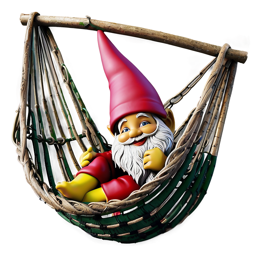 Garden Gnome In Hammock Png Blh