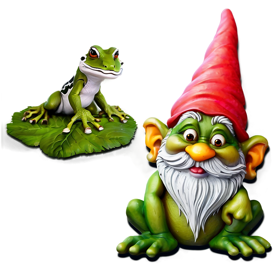 Garden Gnome With Frog Png Ufj