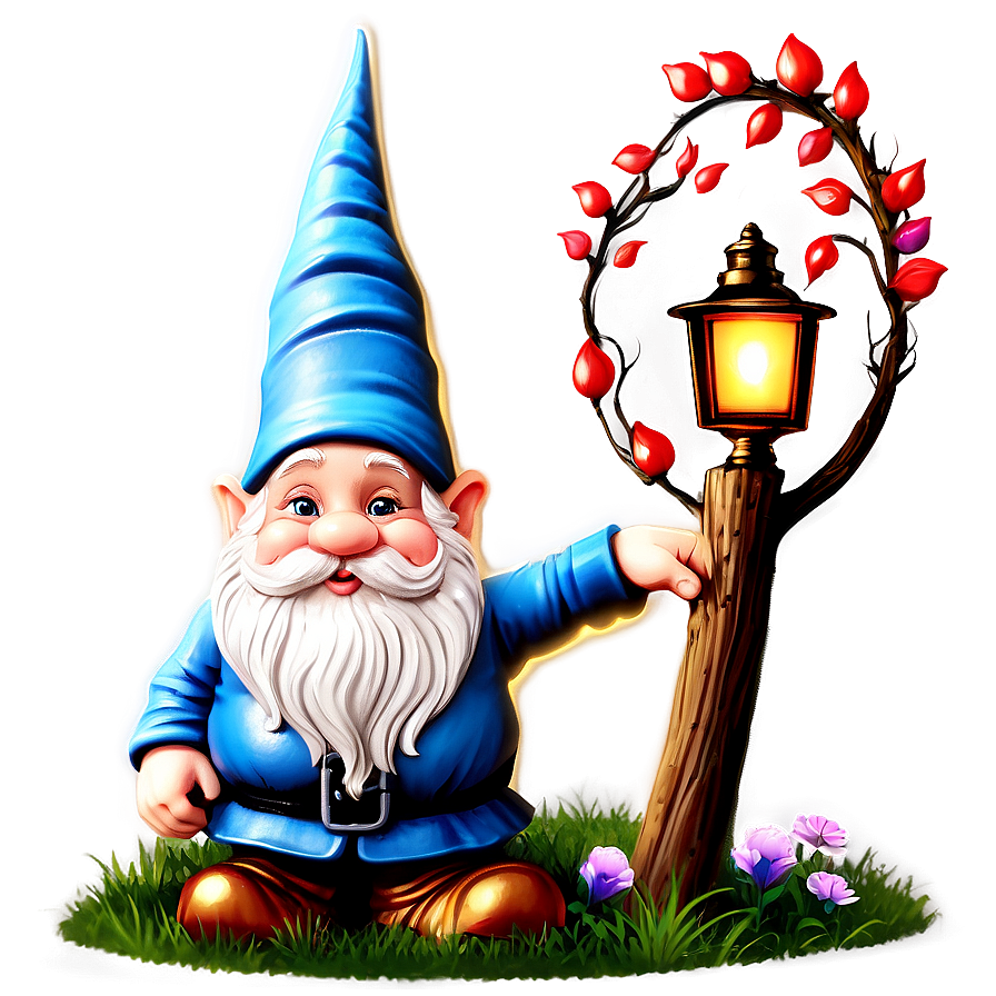 Garden Gnome With Lantern Png Hmq40