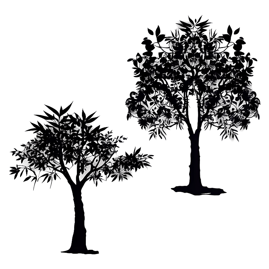 Garden Tree Silhouette Png Fqp35