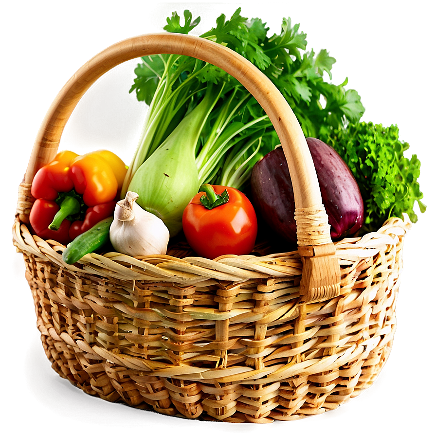 Garden Vegetables Basket Png Qac42