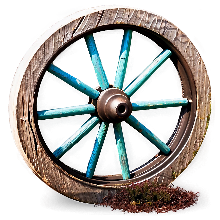 Garden Wagon Wheel Decor Png 06132024