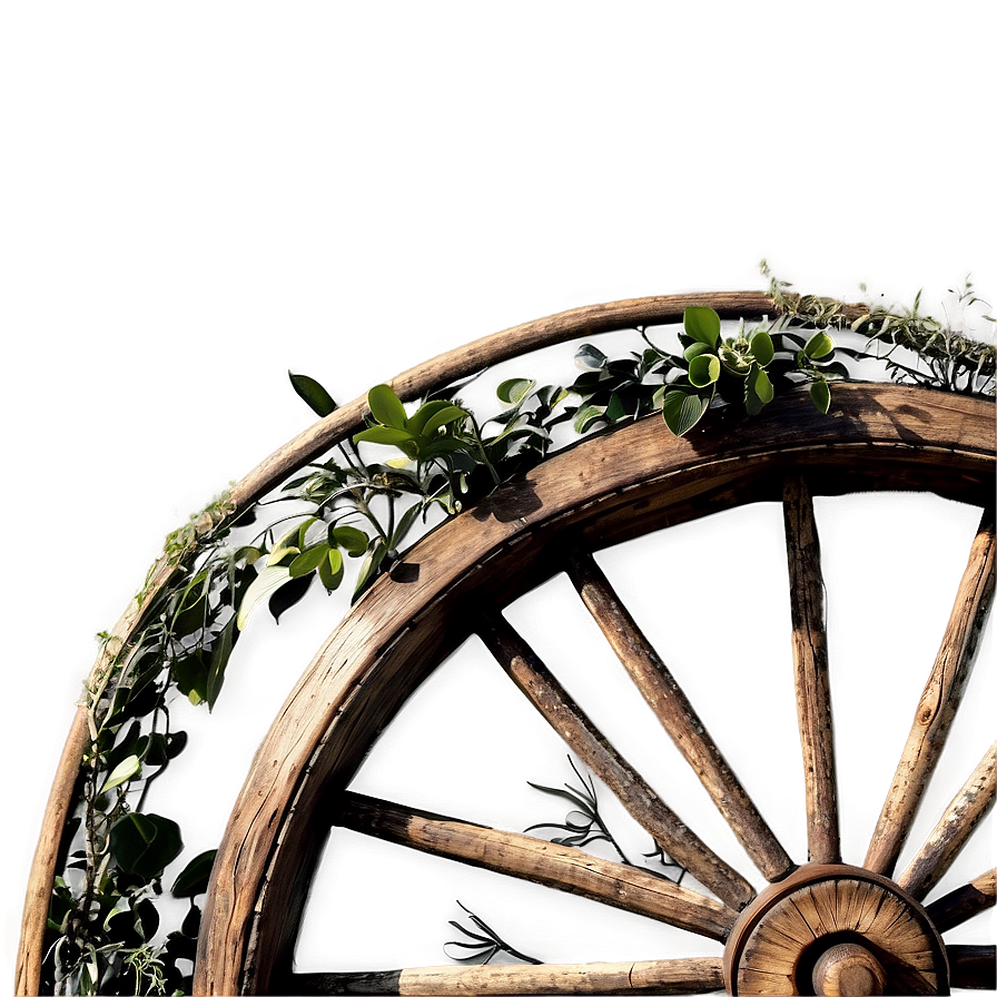 Garden Wagon Wheel Decor Png 06132024