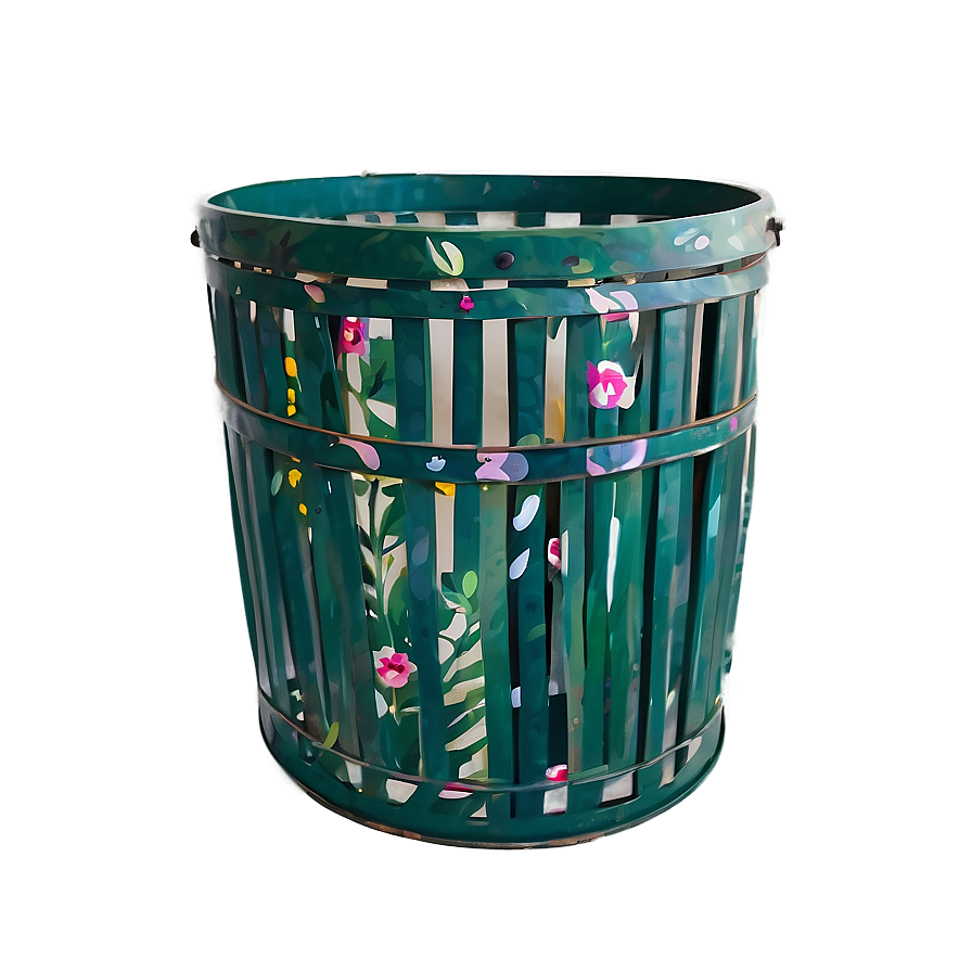 Garden Waste Bin Floral Png Rlw79