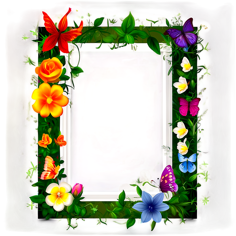 Garden Wedding Frame Png 12