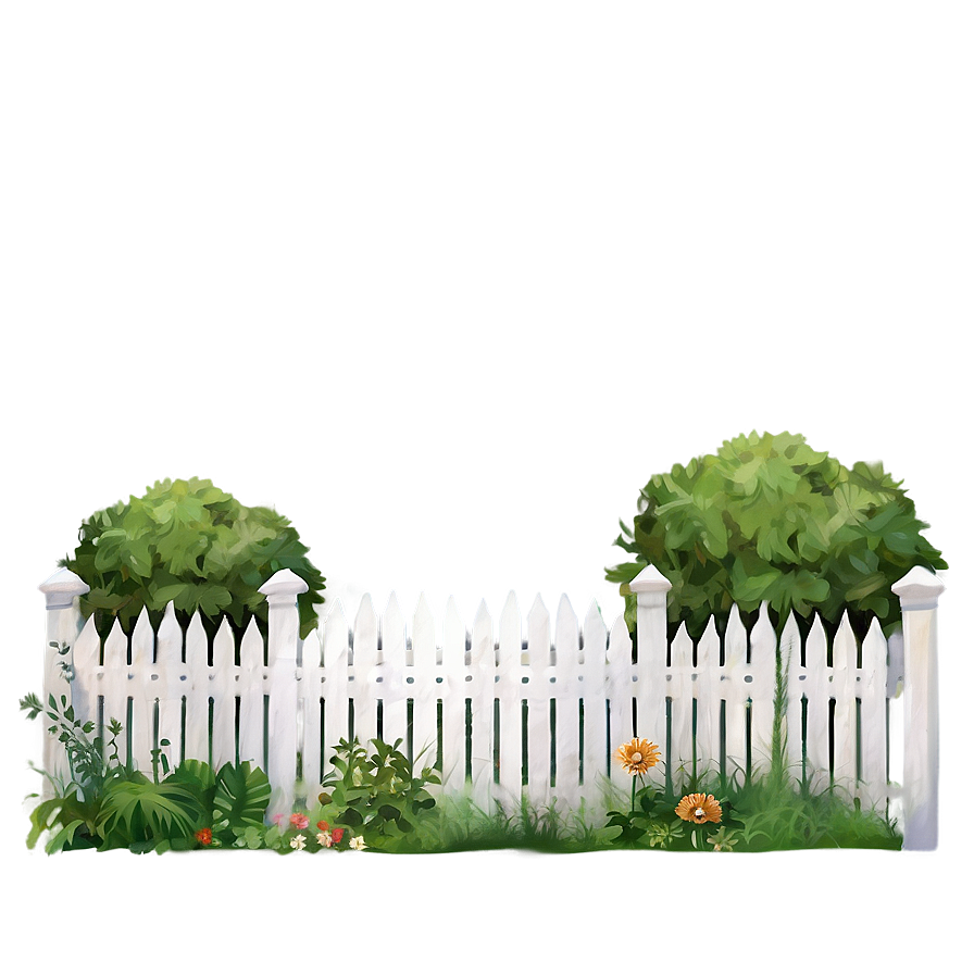 Garden White Fence Style Png 06272024