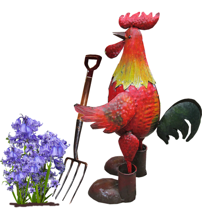 Gardening Rooster Artwork