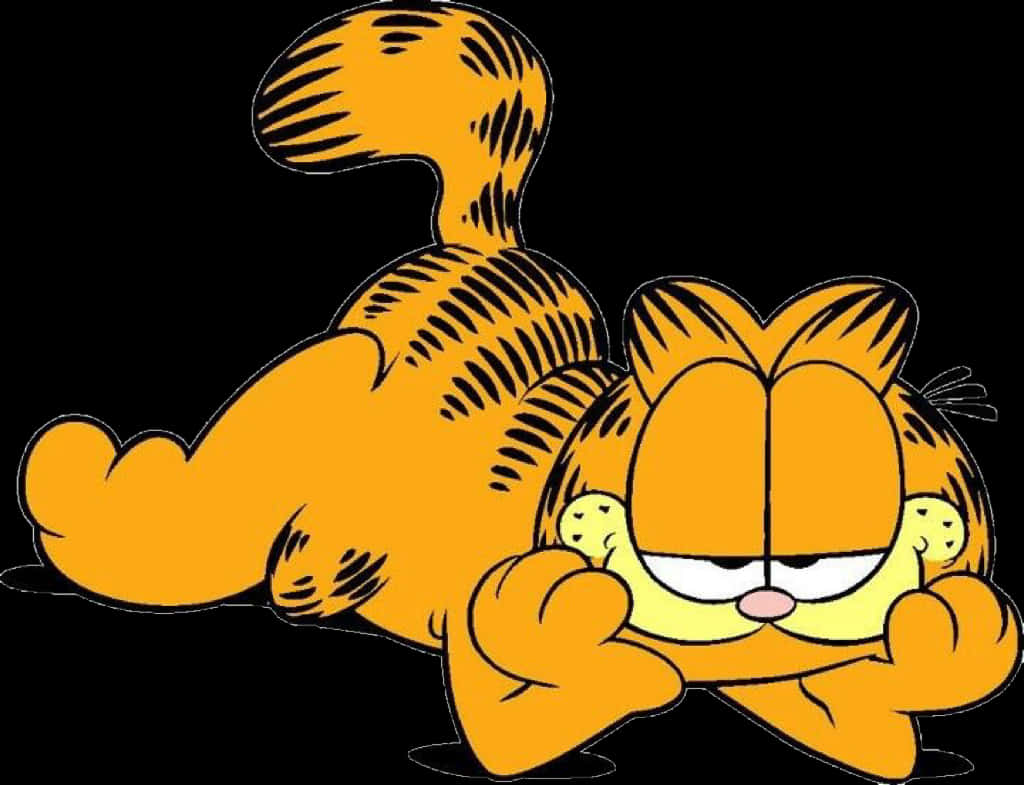 Garfield Lying Down Cartoon