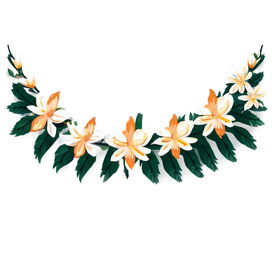 Garland With Flowers Png 05242024